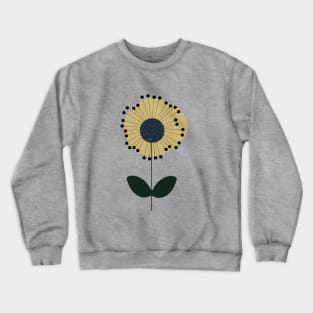 Retro Sunflower Design Crewneck Sweatshirt